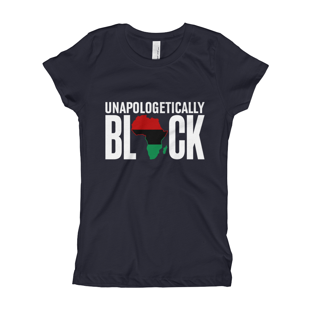 Unapologetically Black RBG Girl's T-Shirt - Chocolate Ancestor
