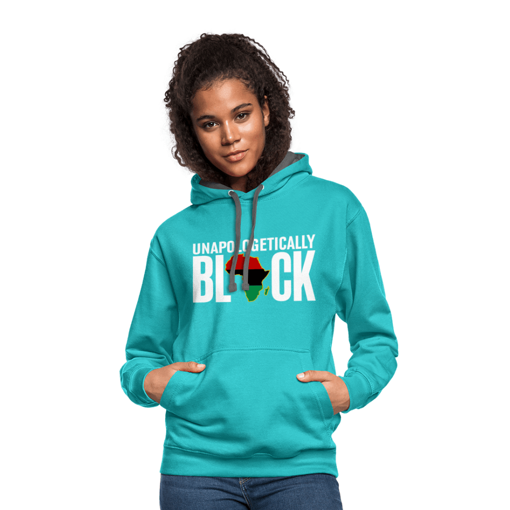 Unapologetically Black RBG Unisex Contrast Hoodie - Chocolate Ancestor