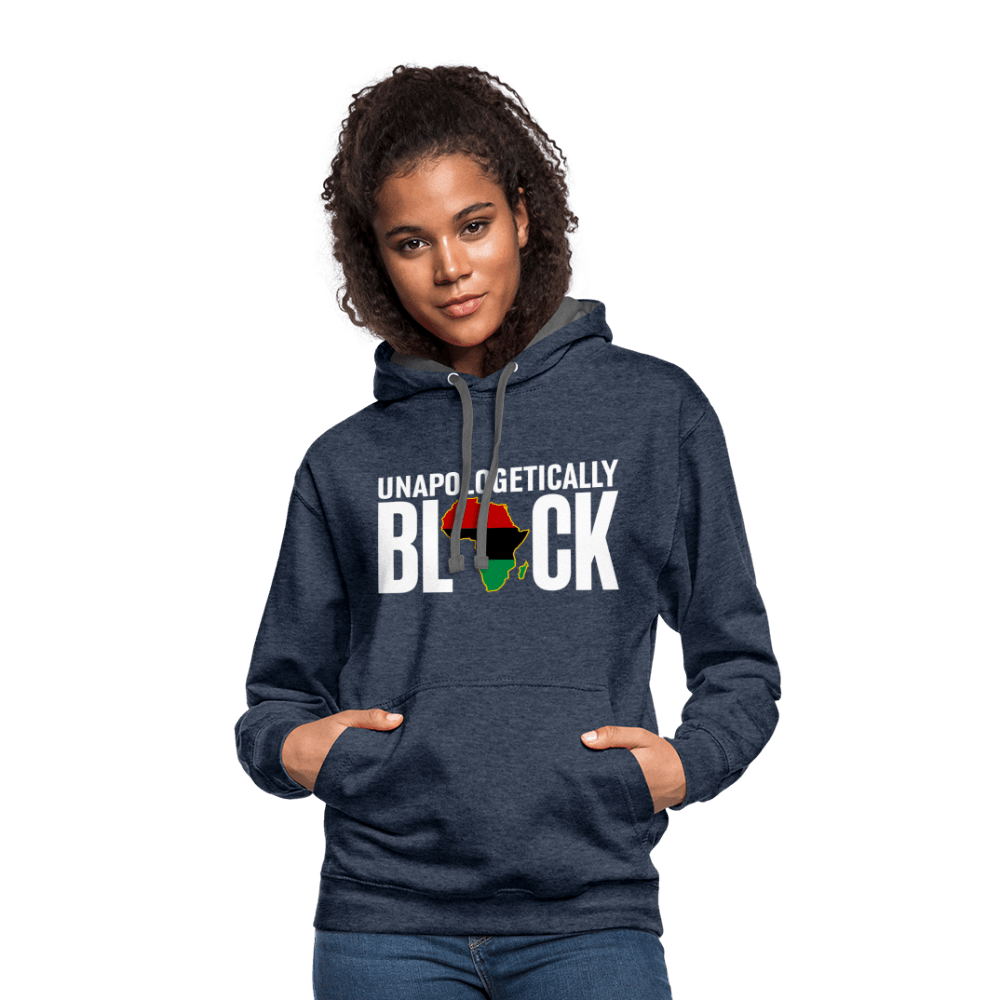 Unapologetically Black RBG Unisex Contrast Hoodie - Chocolate Ancestor