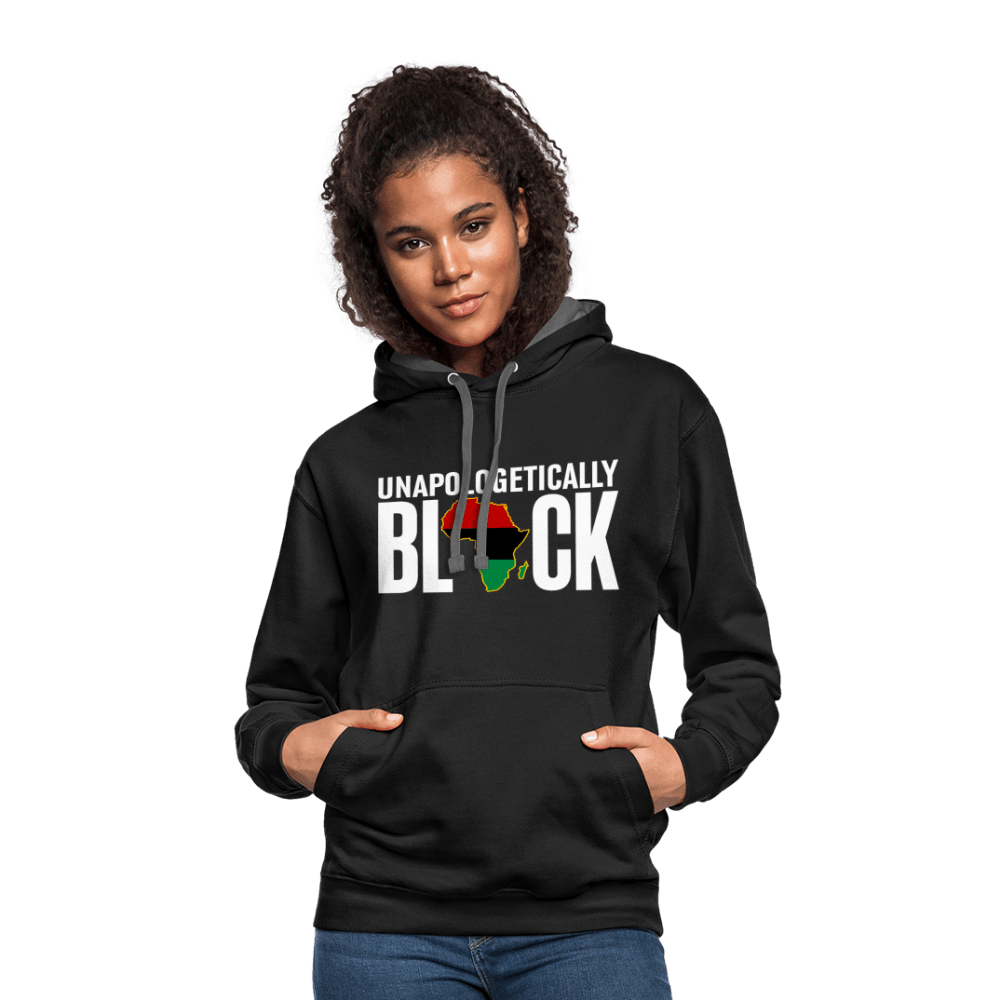 Unapologetically Black RBG Unisex Contrast Hoodie - Chocolate Ancestor