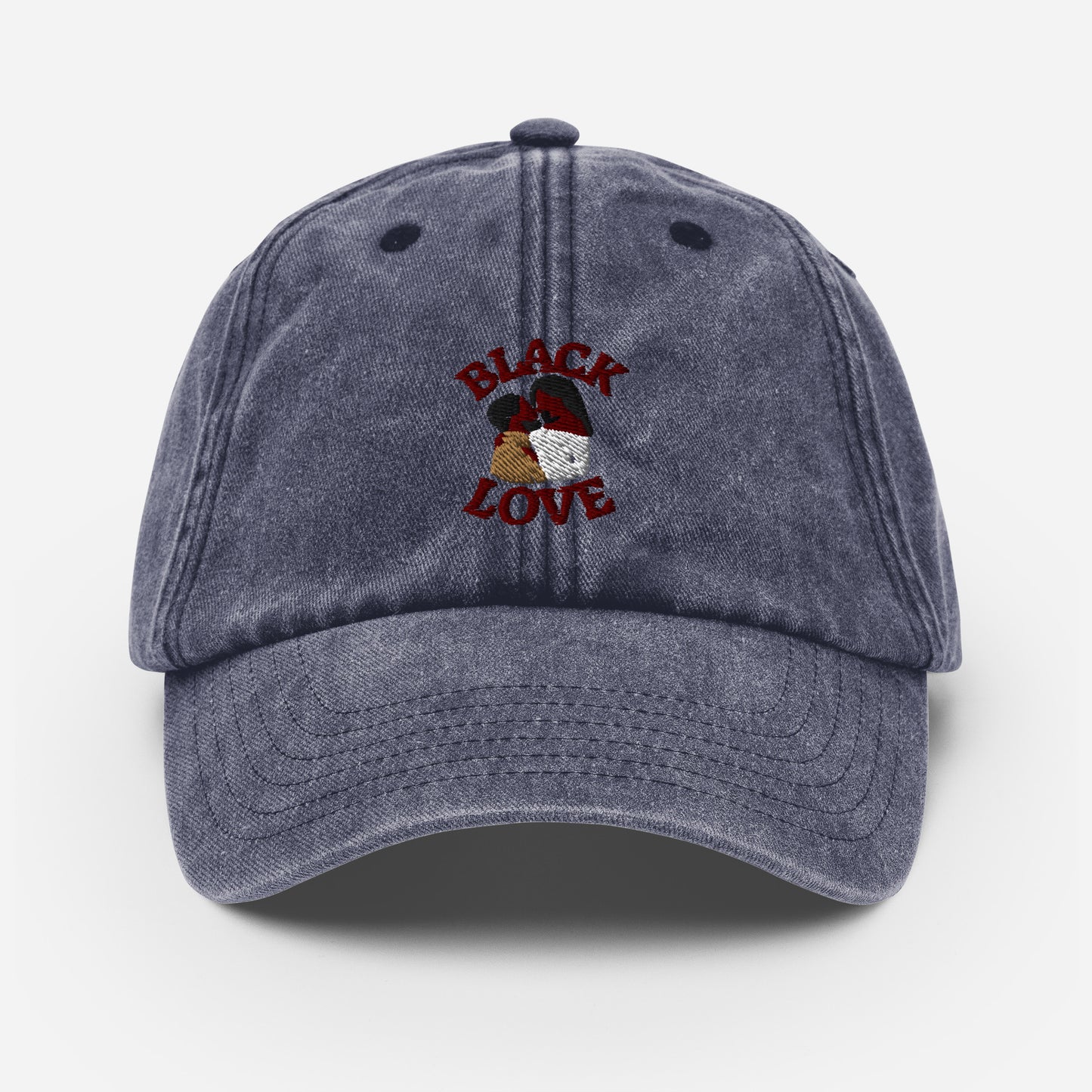 Black Love Couple Vintage Hat