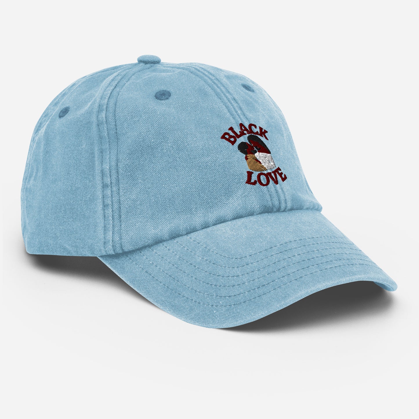 Black Love Couple Vintage Hat