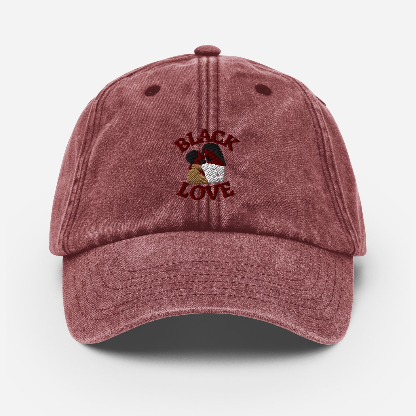 Black Love Couple Vintage Hat
