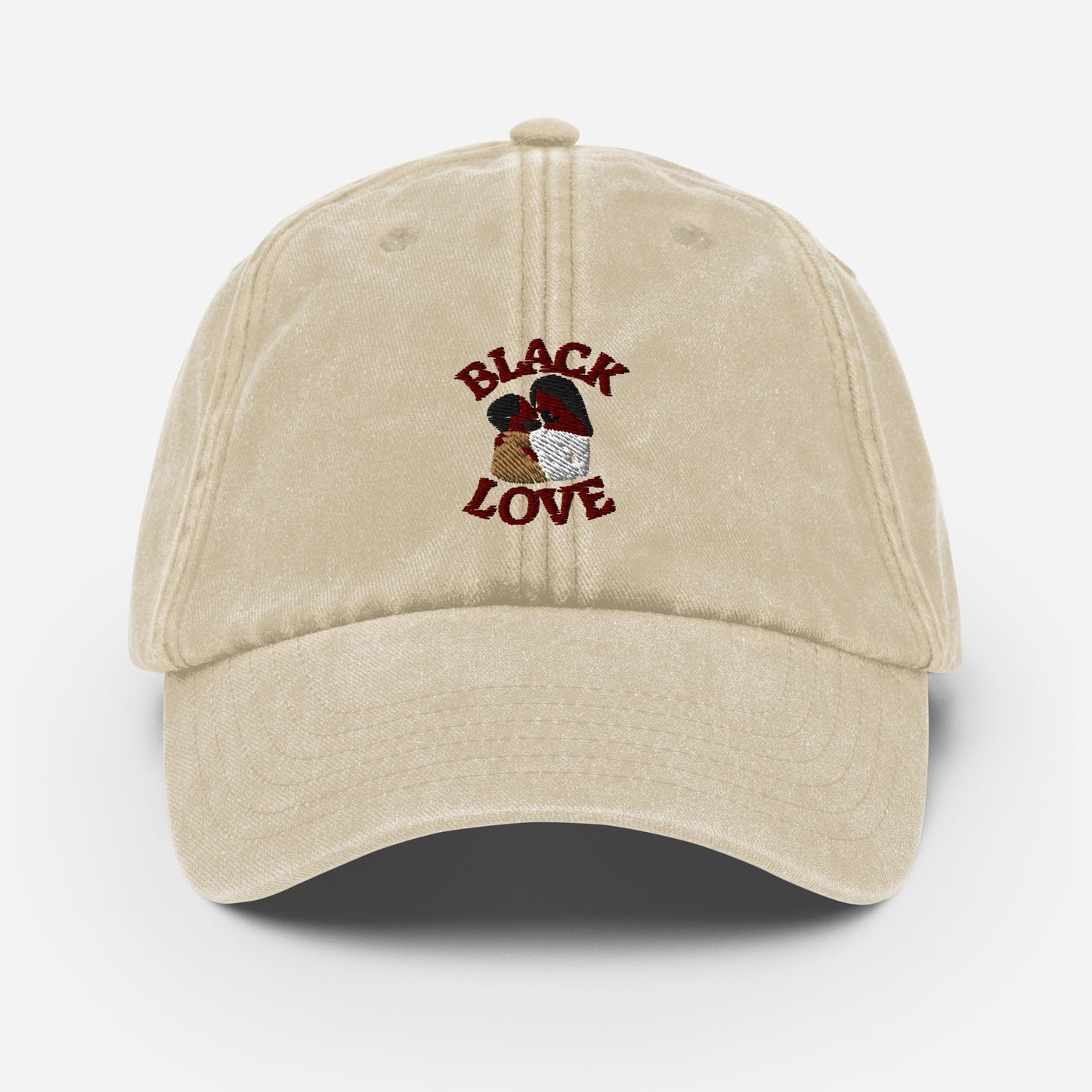 Black Love Couple Vintage Hat
