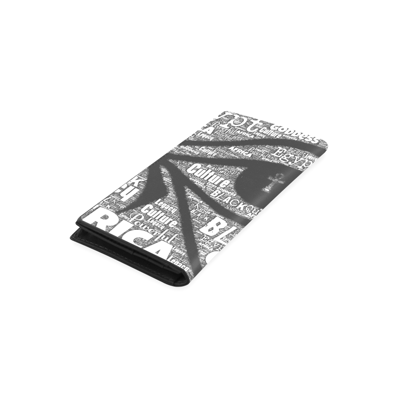 Worded Eye of Horus Ladies Leather Wallet - Chocolate Ancestor