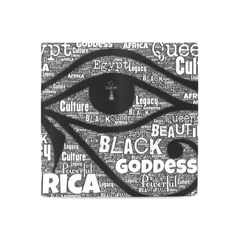 Worded Eye of Horus Ladies Leather Wallet - Chocolate Ancestor
