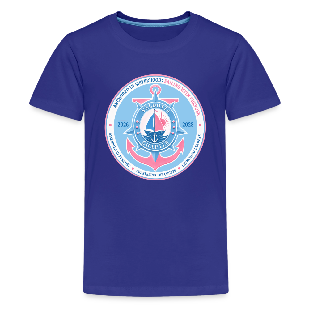 Valdosta JJOA 2026-2028 Theme Emblem Light Blue Kids' Premium T-Shirt - royal blue