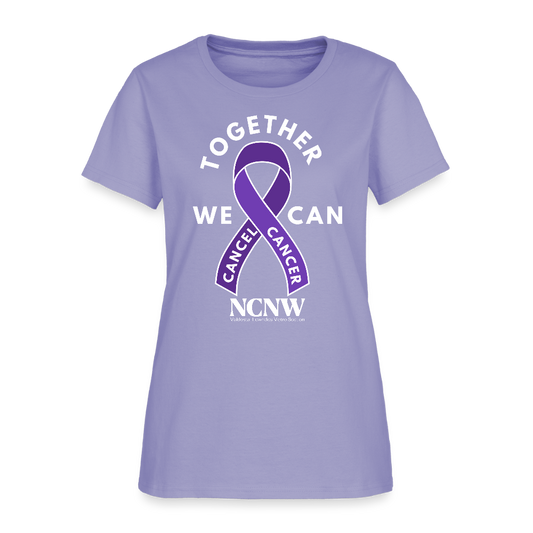 Together We Can Cancel Cancer Women's Relay For Life T-Shirt - lavender