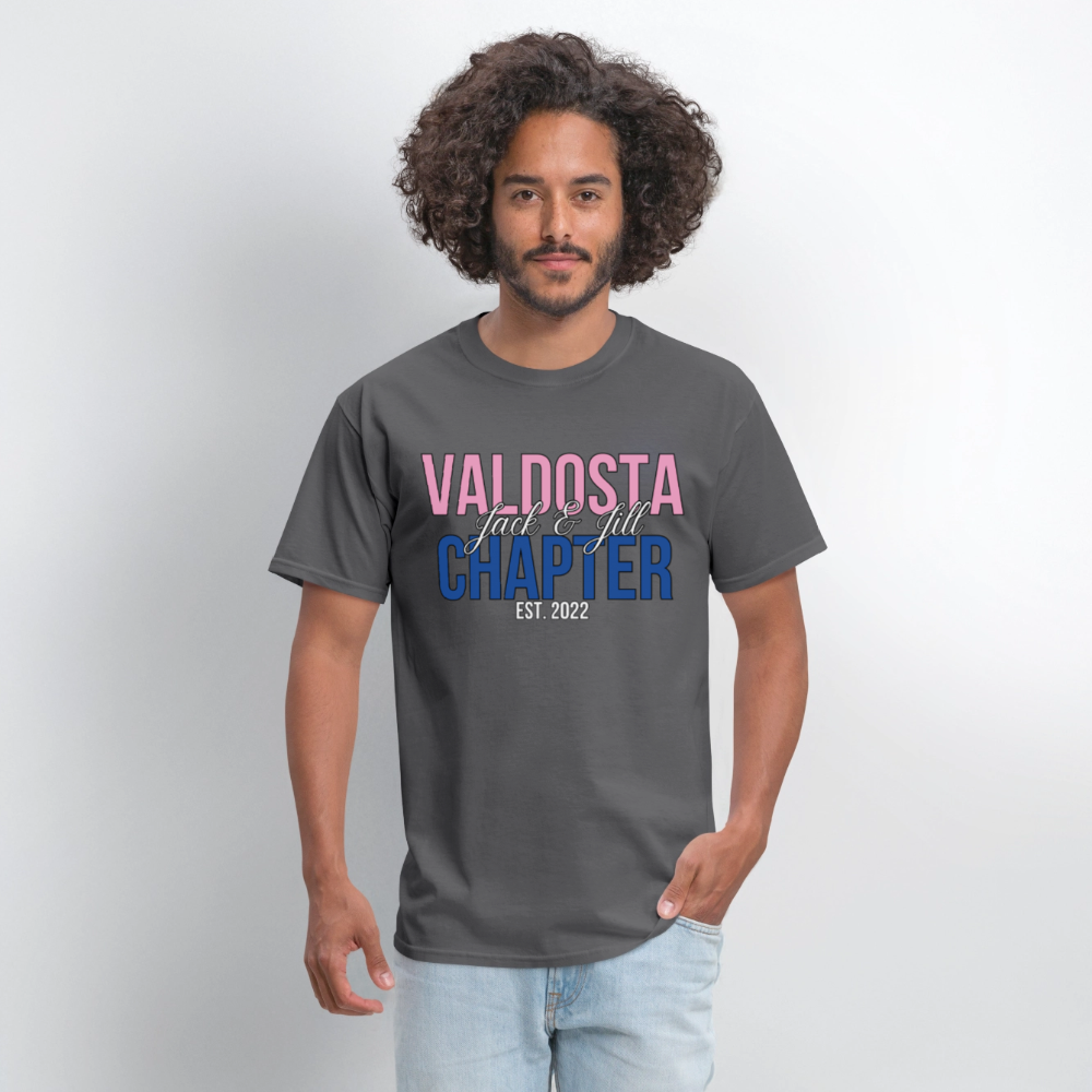 Valdosta Chapter of Jack and Jill (Pink & Blue) Unisex T-Shirt - charcoal