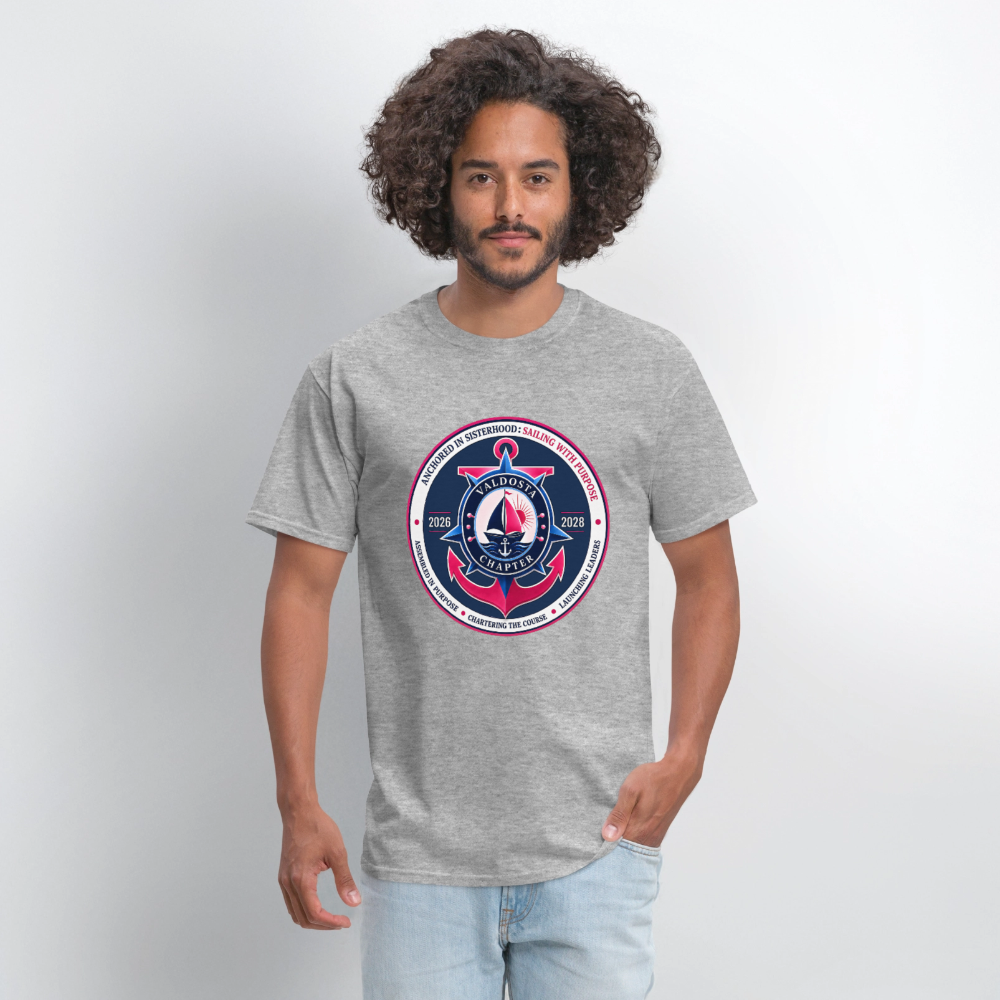 JJOA 2026-2028 Navy Theme Emblem Unisex Shirt - heather gray