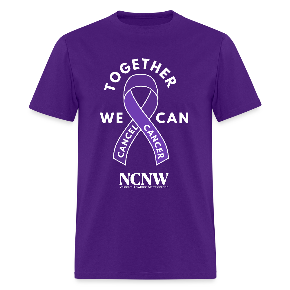 Together We Can Cancel Cancer Men's Relay For Life T-Shirt - purple