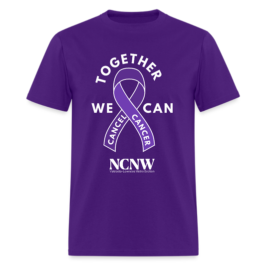 Together We Can Cancel Cancer Men's Relay For Life T-Shirt - purple