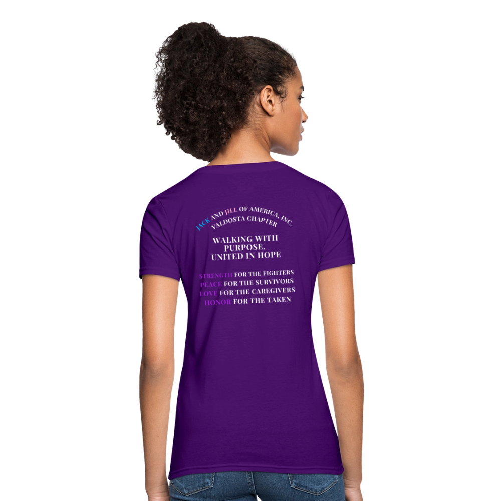 Valdosta JJOA Relay For Life Women's T-Shirt - purple