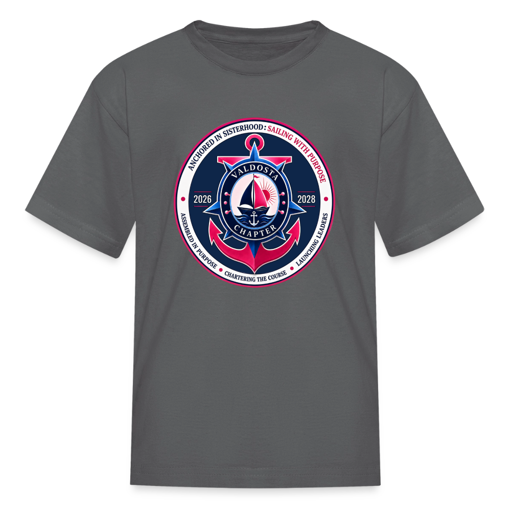 Valdosta JJOA 2026-2028 Theme Emblem Kids' T-Shirt - charcoal