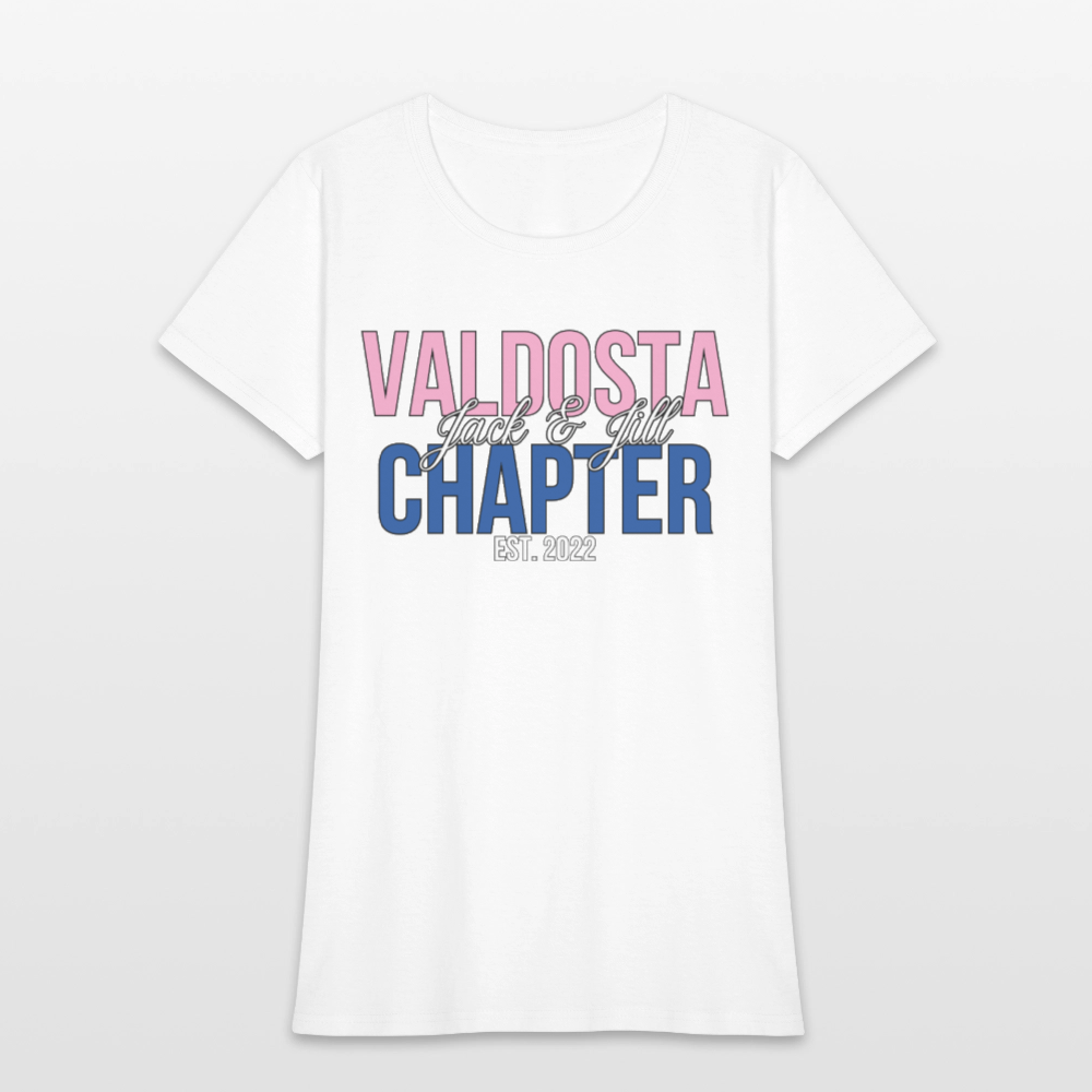 Valdosta Chapter of Jack and Jill Pink and Blue Women's T-Shirt - white
