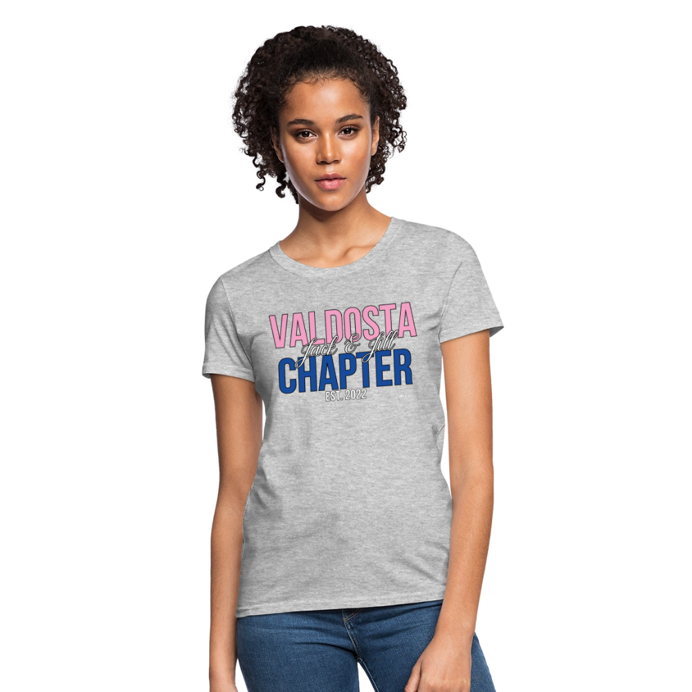 Valdosta Chapter of Jack and Jill Pink and Blue Women's T-Shirt - heather gray