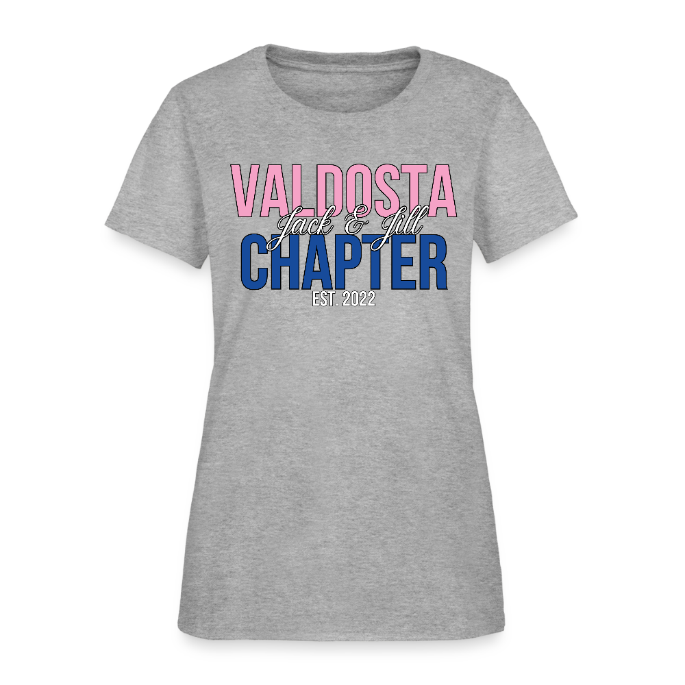 Valdosta Chapter of Jack and Jill Pink and Blue Women's T-Shirt - heather gray