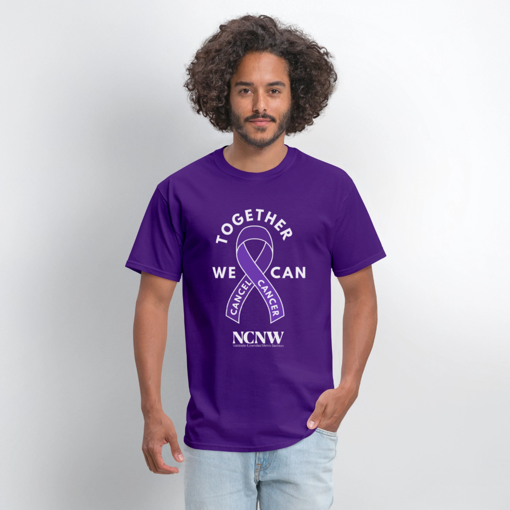 Together We Can Cancel Cancer Men's Relay For Life T-Shirt - purple