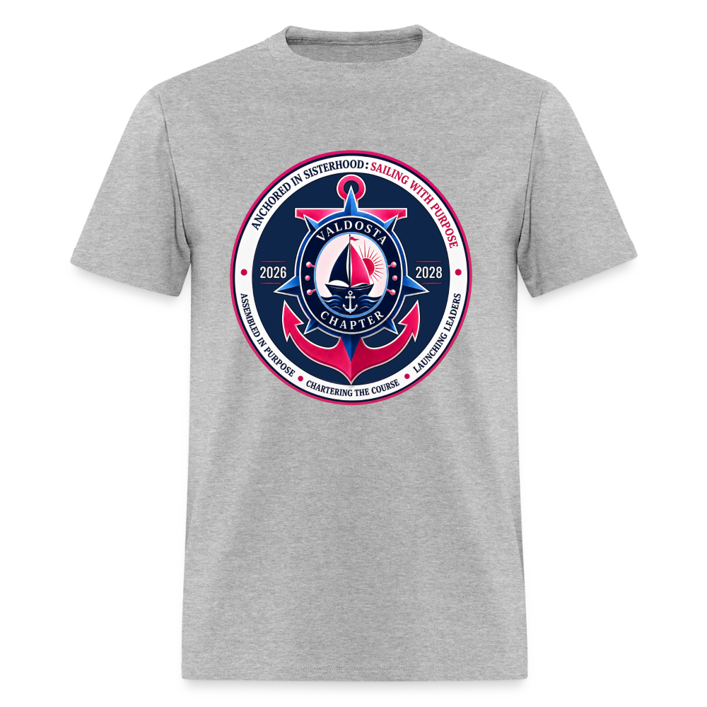JJOA 2026-2028 Navy Theme Emblem Unisex Shirt - heather gray