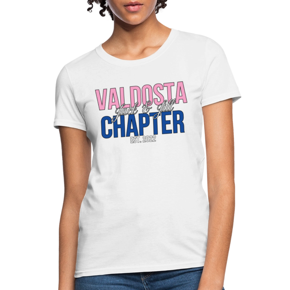 Valdosta Chapter of Jack and Jill Pink and Blue Women's T-Shirt - white