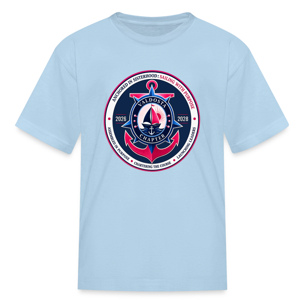 Valdosta JJOA 2026-2028 Theme Emblem Kids' T-Shirt - powder blue