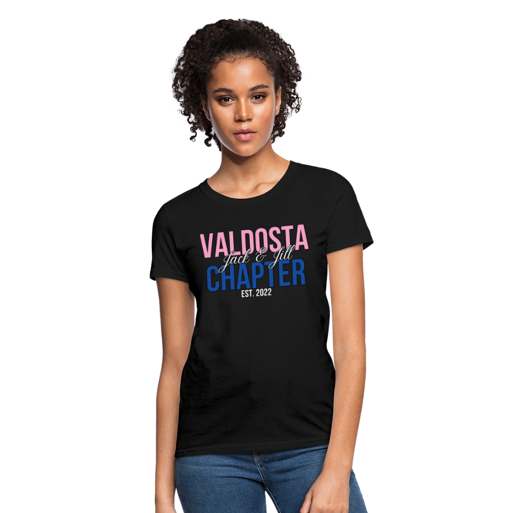 Valdosta Chapter of Jack and Jill Pink and Blue Women's T-Shirt - black