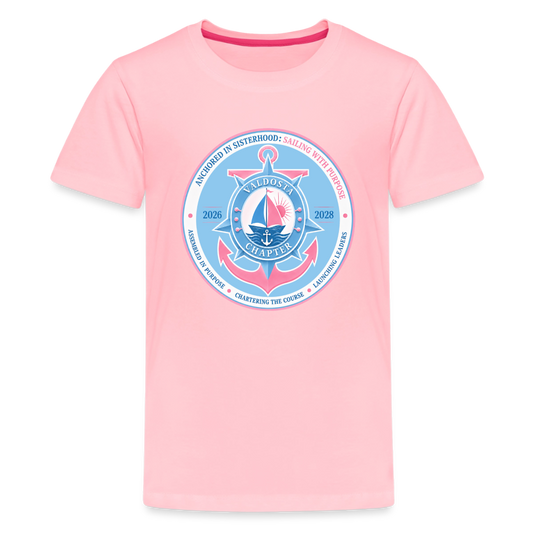 Valdosta JJOA 2026-2028 Theme Emblem Light Blue Kids' Premium T-Shirt - pink