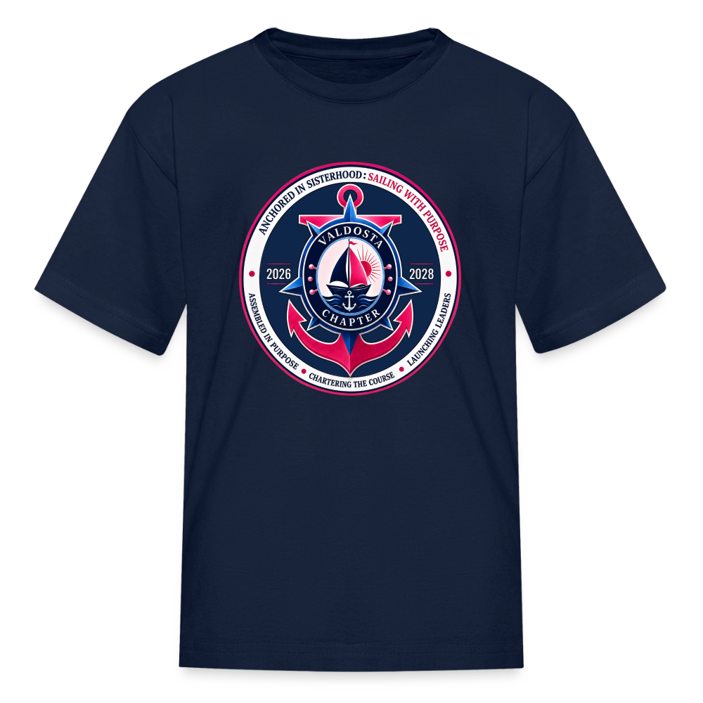 Valdosta JJOA 2026-2028 Theme Emblem Kids' T-Shirt - navy