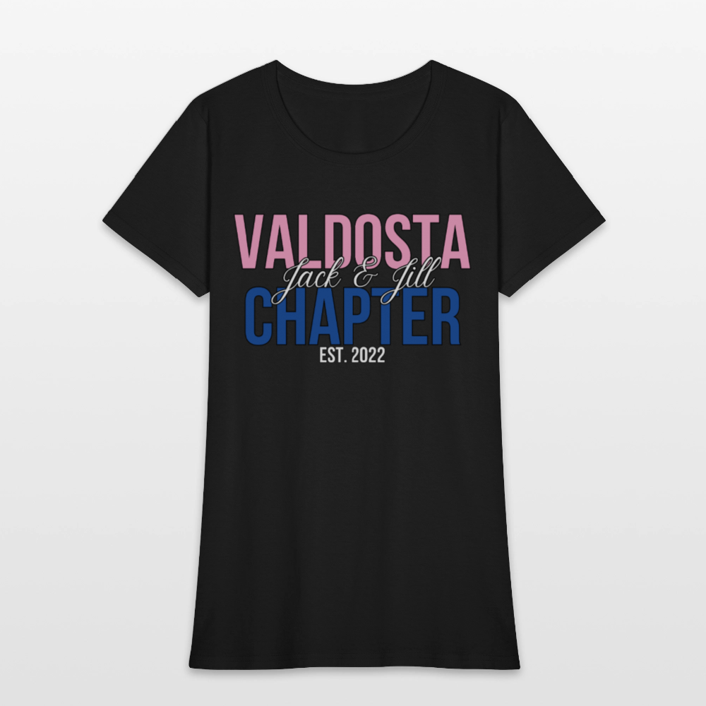 Valdosta Chapter of Jack and Jill Pink and Blue Women's T-Shirt - black