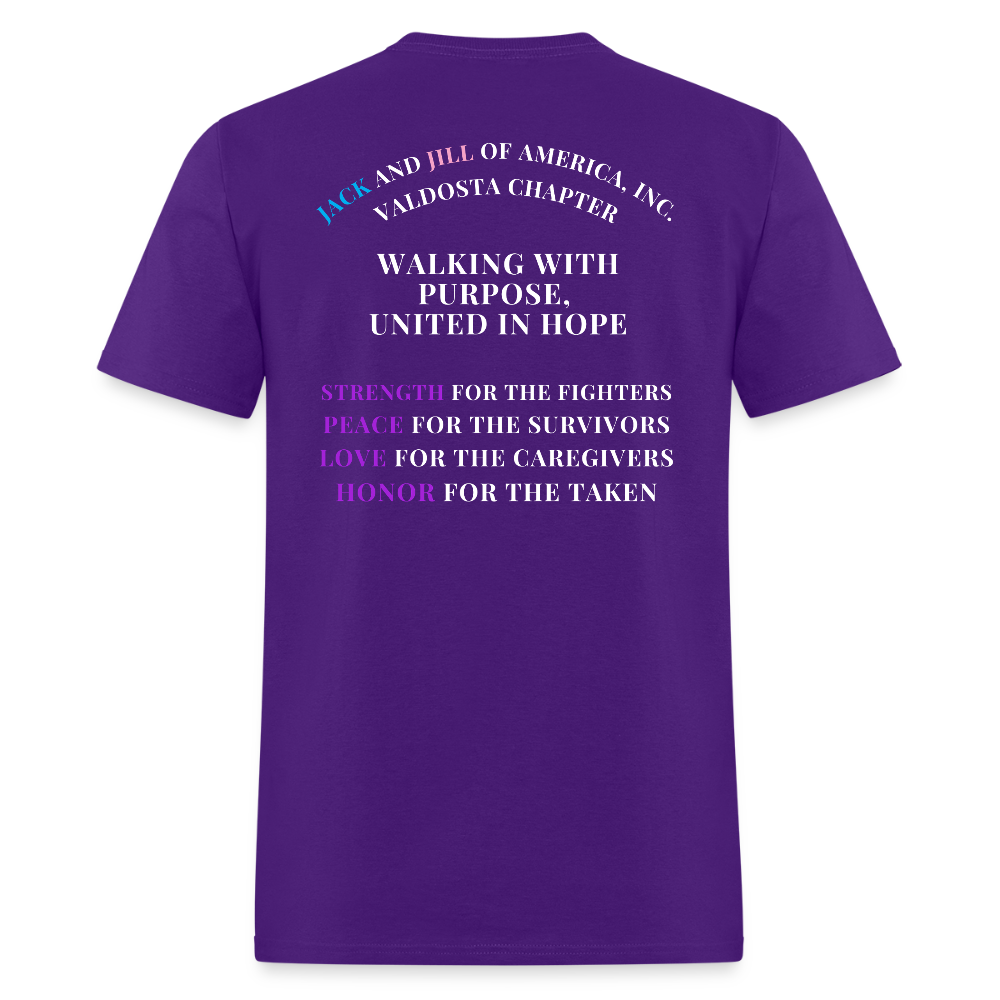 Valdosta JJOA Relay For Life Men's T-Shirt - purple