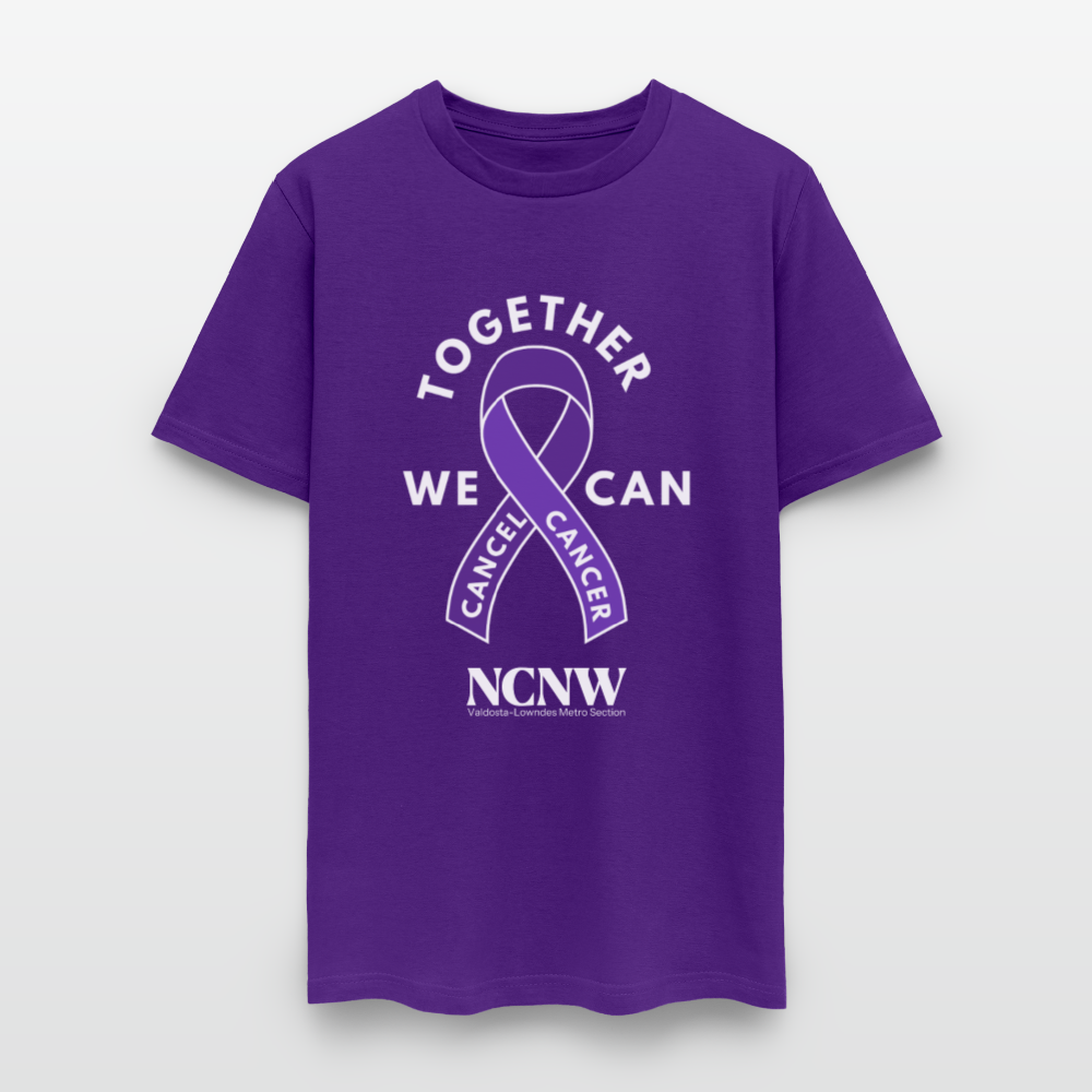 Together We Can Cancel Cancer Men's Relay For Life T-Shirt - purple
