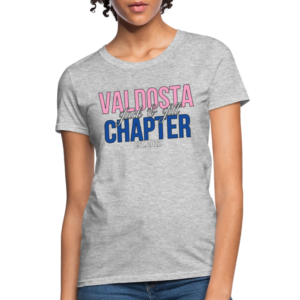 Valdosta Chapter of Jack and Jill Pink and Blue Women's T-Shirt - heather gray