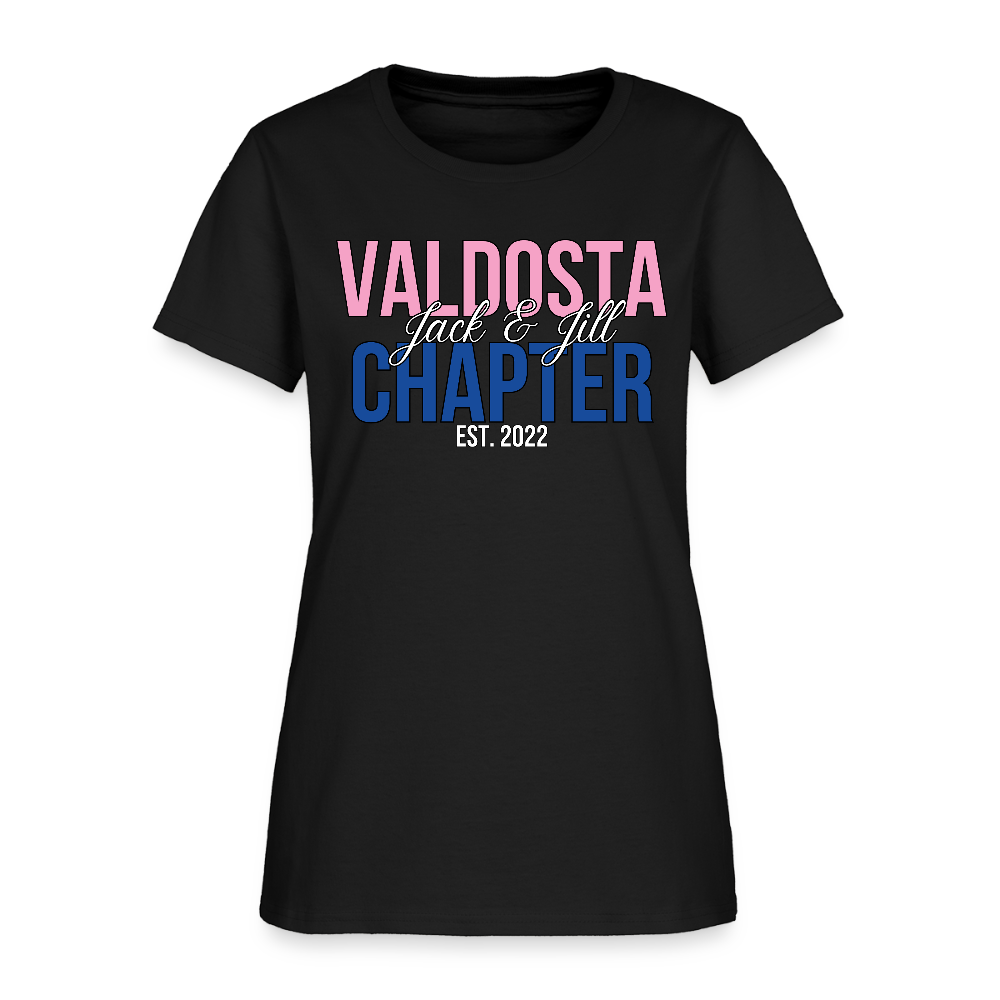 Valdosta Chapter of Jack and Jill Pink and Blue Women's T-Shirt - black