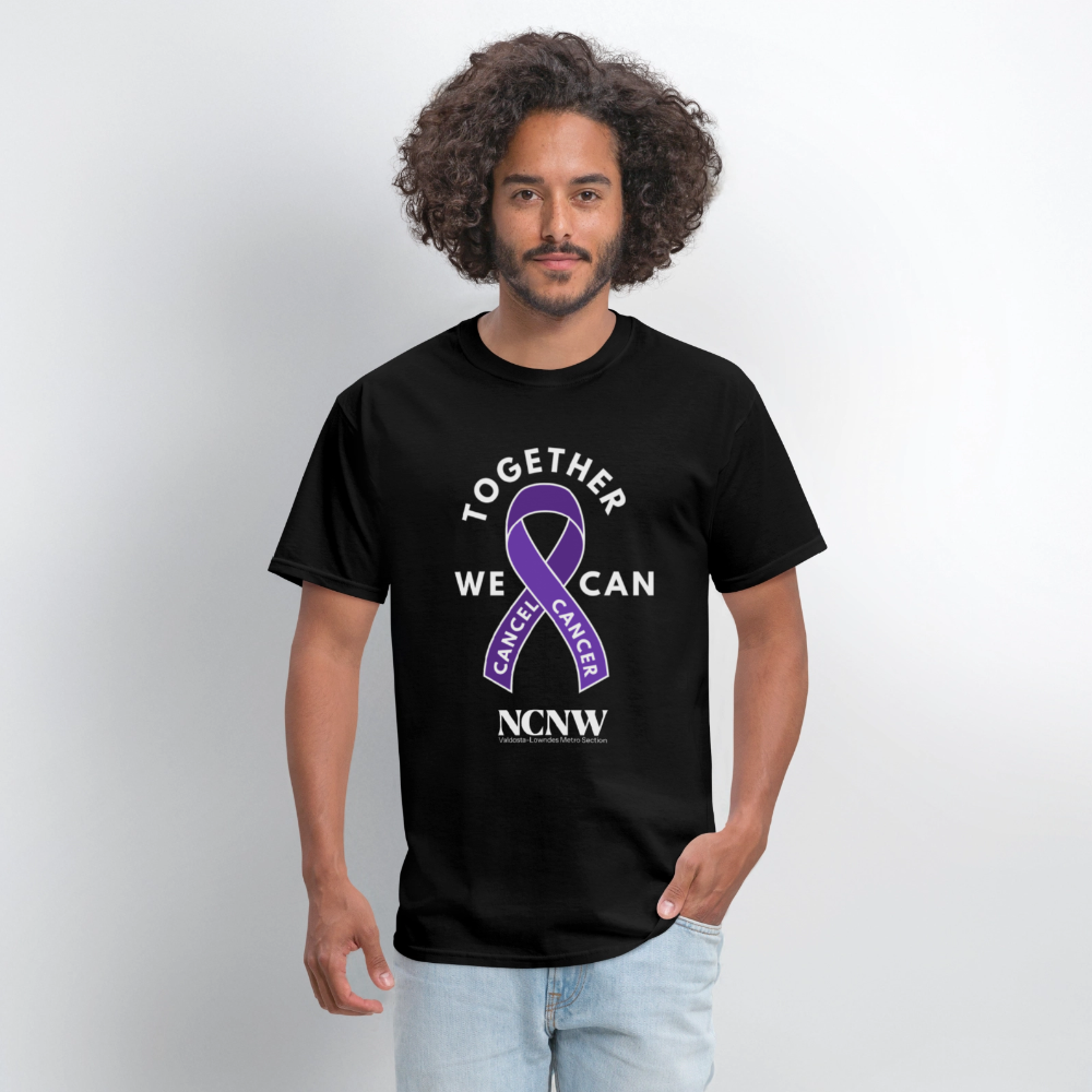 Together We Can Cancel Cancer Men's Relay For Life T-Shirt - black