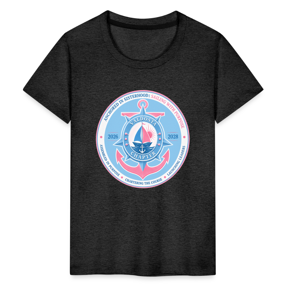 Valdosta JJOA 2026-2028 Theme Emblem Light Blue Kids' Premium T-Shirt - charcoal grey