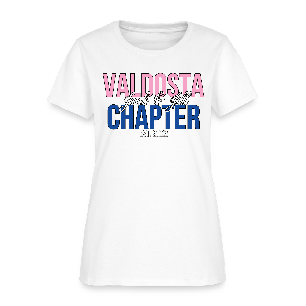 Valdosta Chapter of Jack and Jill Pink and Blue Women's T-Shirt - white