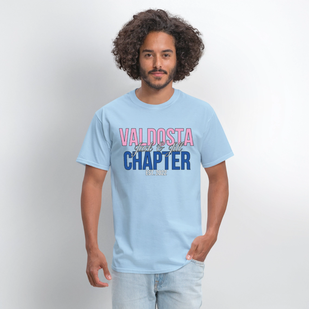 Valdosta Chapter of Jack and Jill (Pink & Blue) Unisex T-Shirt - powder blue