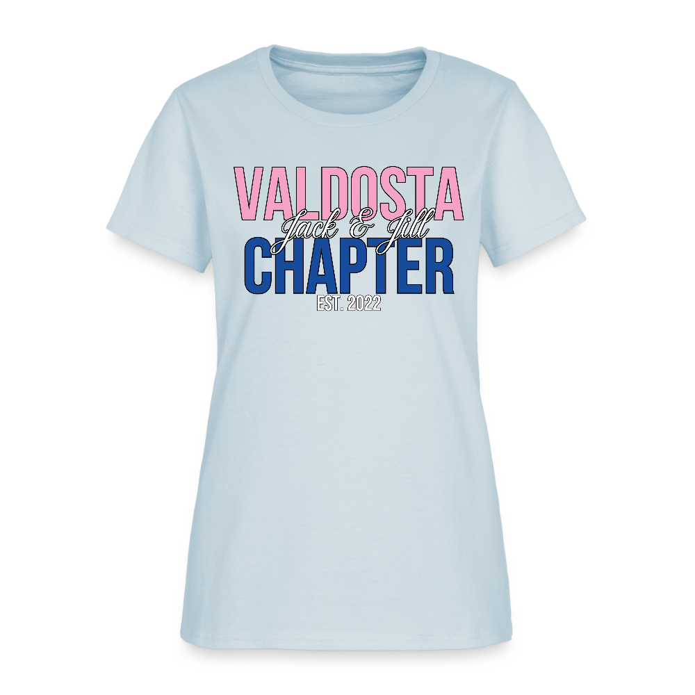 Valdosta Chapter of Jack and Jill Pink and Blue Women's T-Shirt - light blue