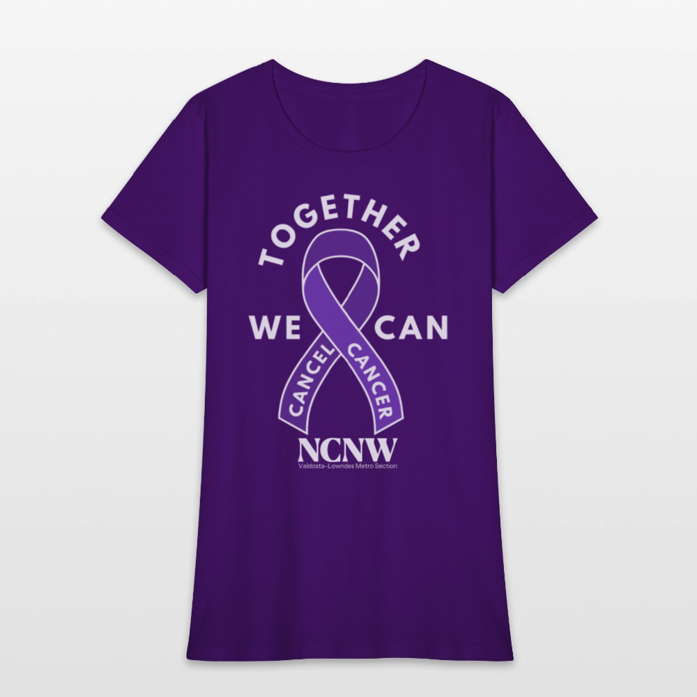 Together We Can Cancel Cancer Women's Relay For Life T-Shirt - purple