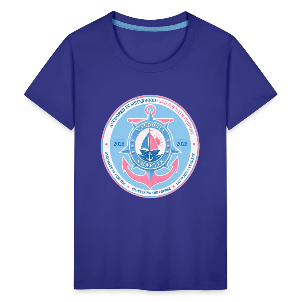 Valdosta JJOA 2026-2028 Theme Emblem Light Blue Kids' Premium T-Shirt - royal blue