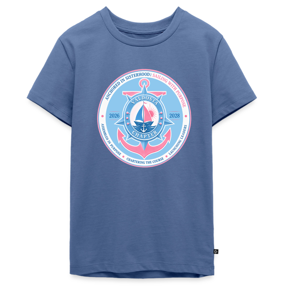 Valdosta JJOA 2026-2028 Theme Emblem Light Blue Kids' Premium T-Shirt - stone blue 
