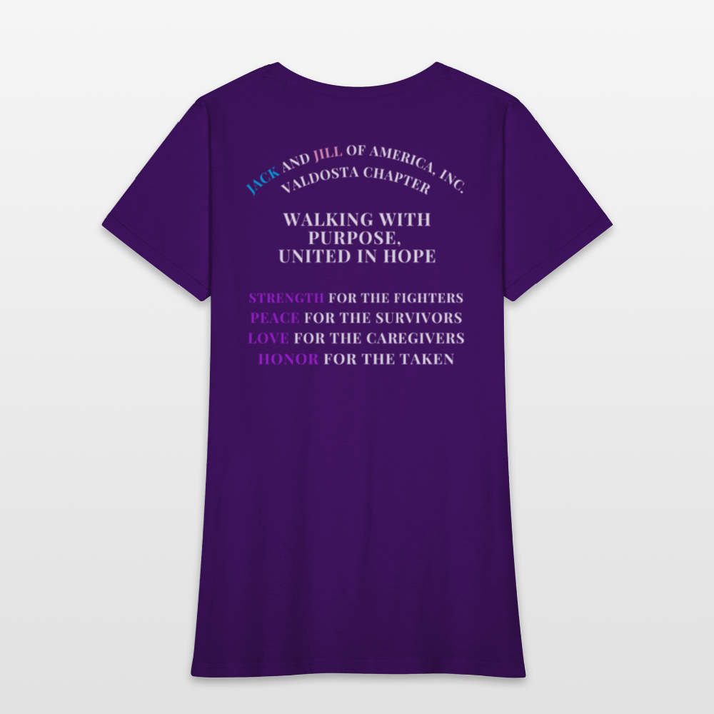 Valdosta JJOA Relay For Life Women's T-Shirt - purple