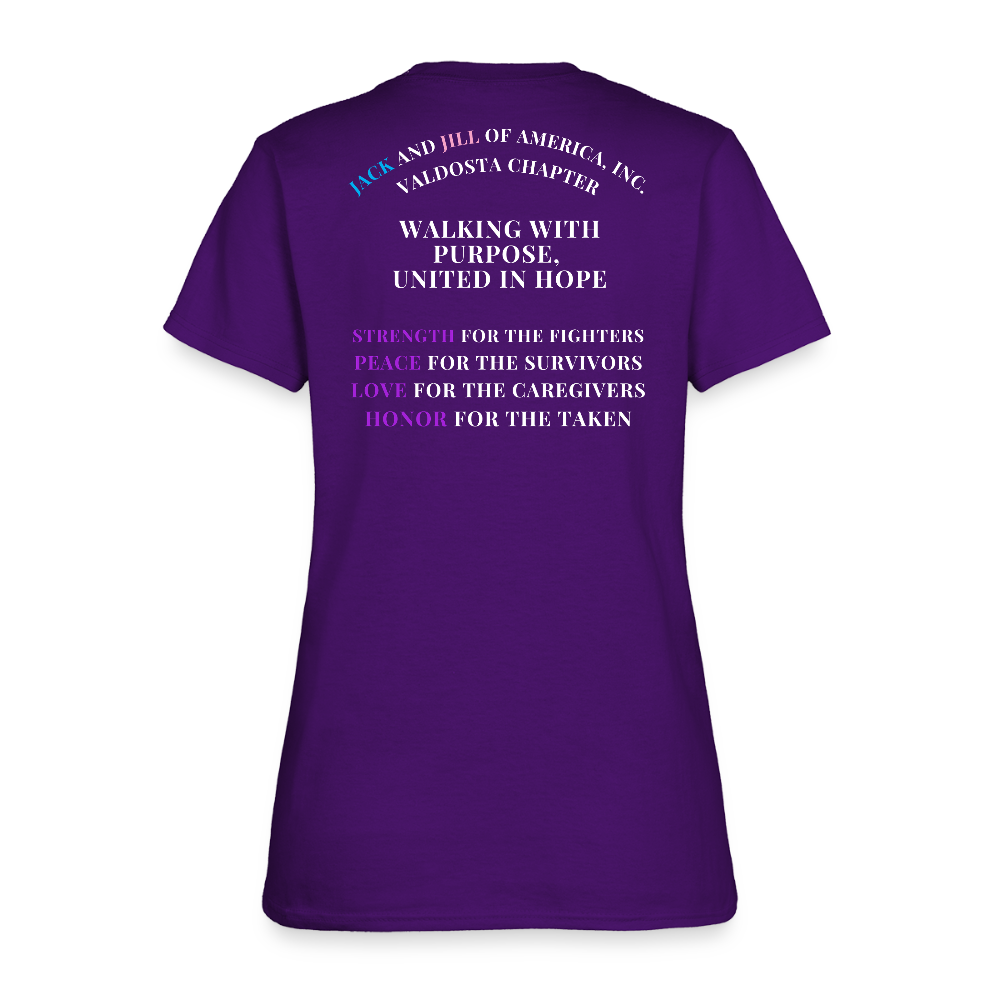 Valdosta JJOA Relay For Life Women's T-Shirt - purple