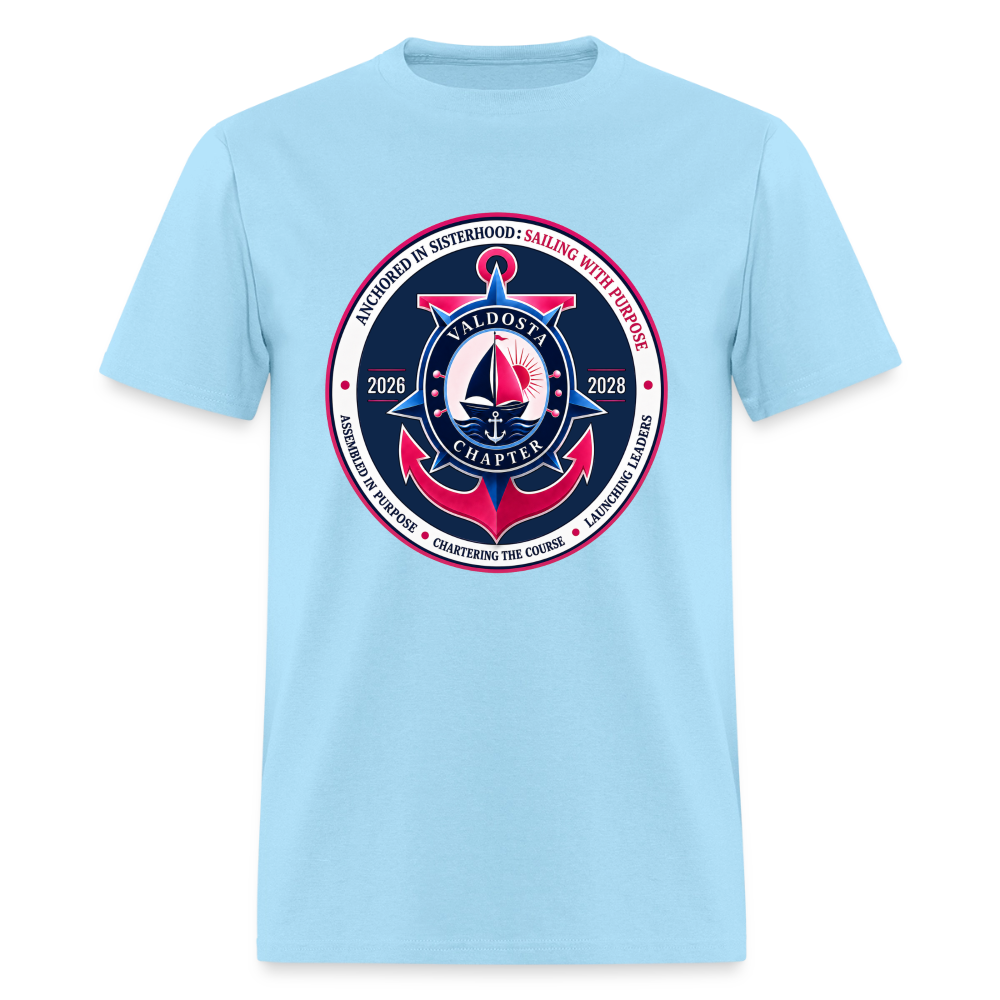 JJOA 2026-2028 Navy Theme Emblem Unisex Shirt - powder blue