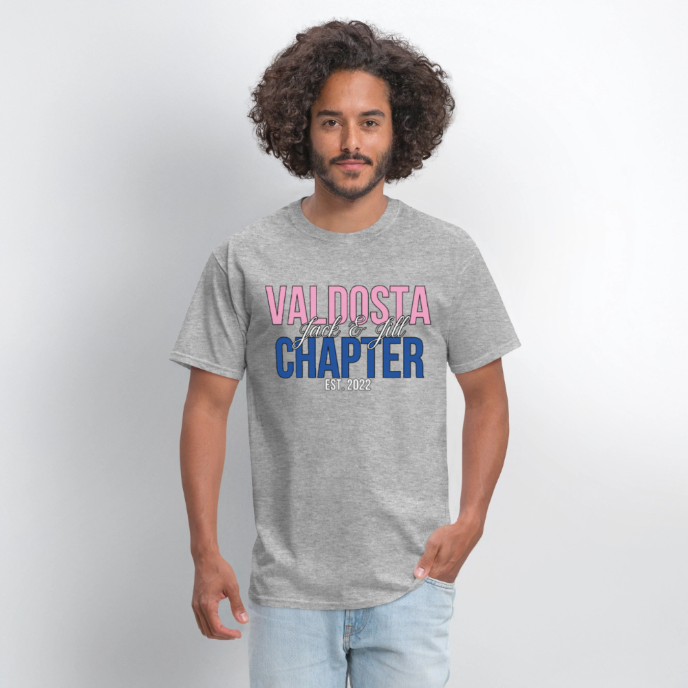 Valdosta Chapter of Jack and Jill (Pink & Blue) Unisex T-Shirt - heather gray