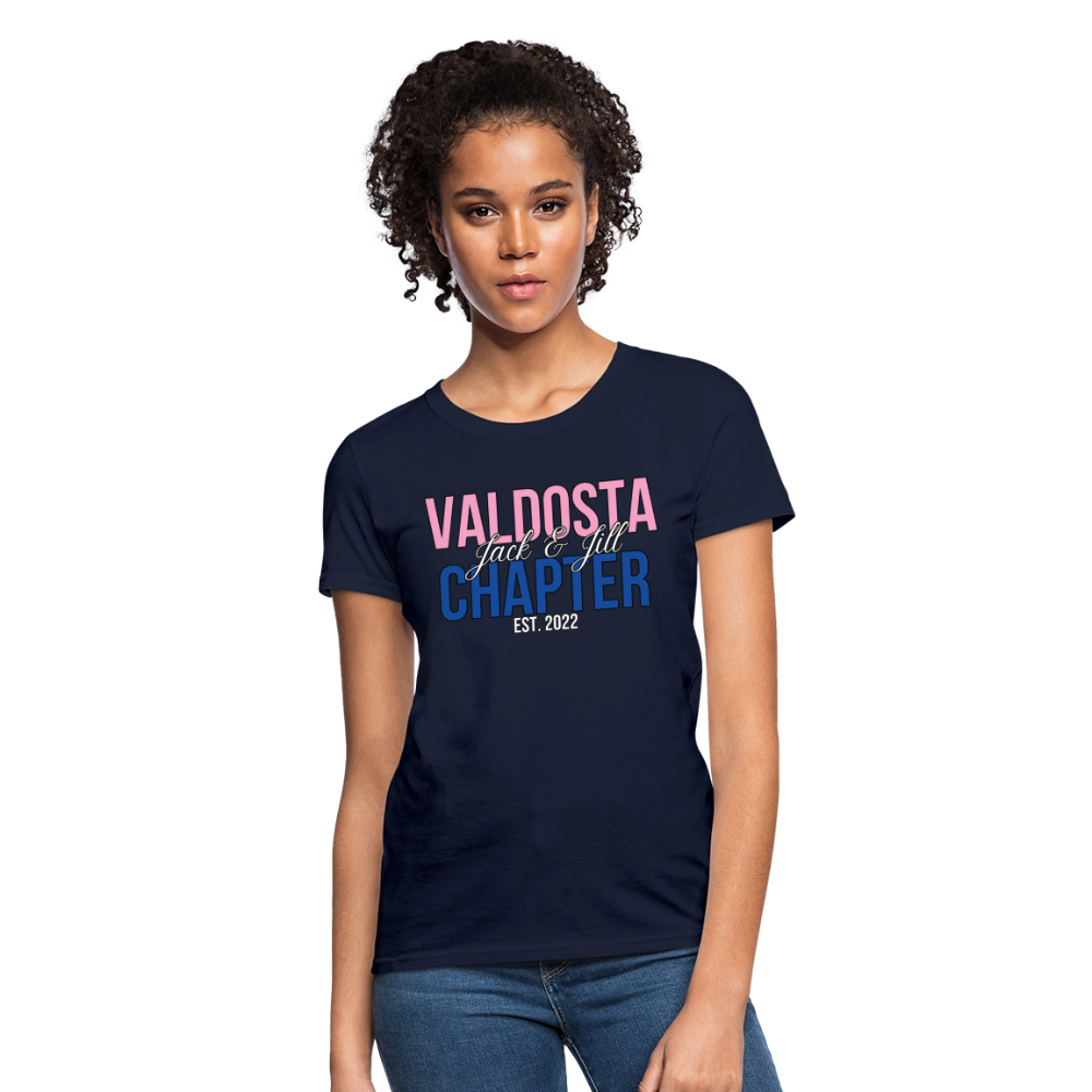 Valdosta Chapter of Jack and Jill Pink and Blue Women's T-Shirt - navy