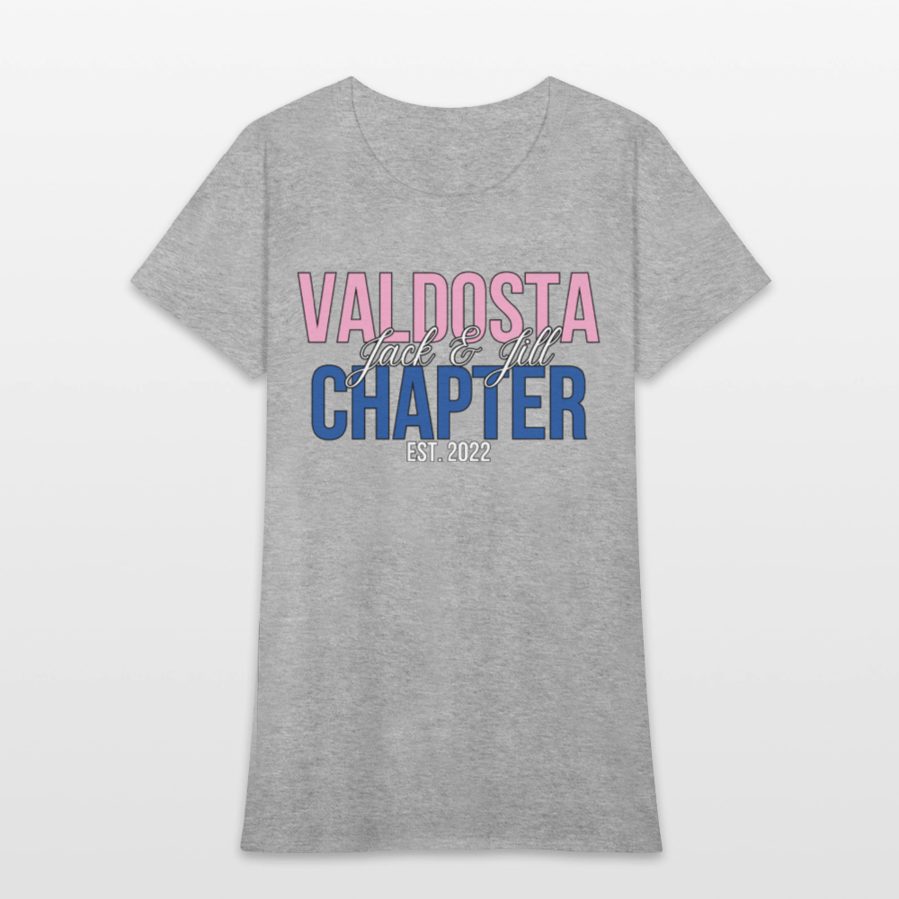 Valdosta Chapter of Jack and Jill Pink and Blue Women's T-Shirt - heather gray