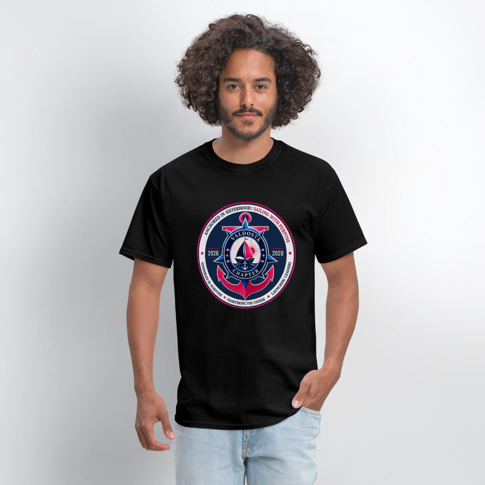 JJOA 2026-2028 Navy Theme Emblem Unisex Shirt - black