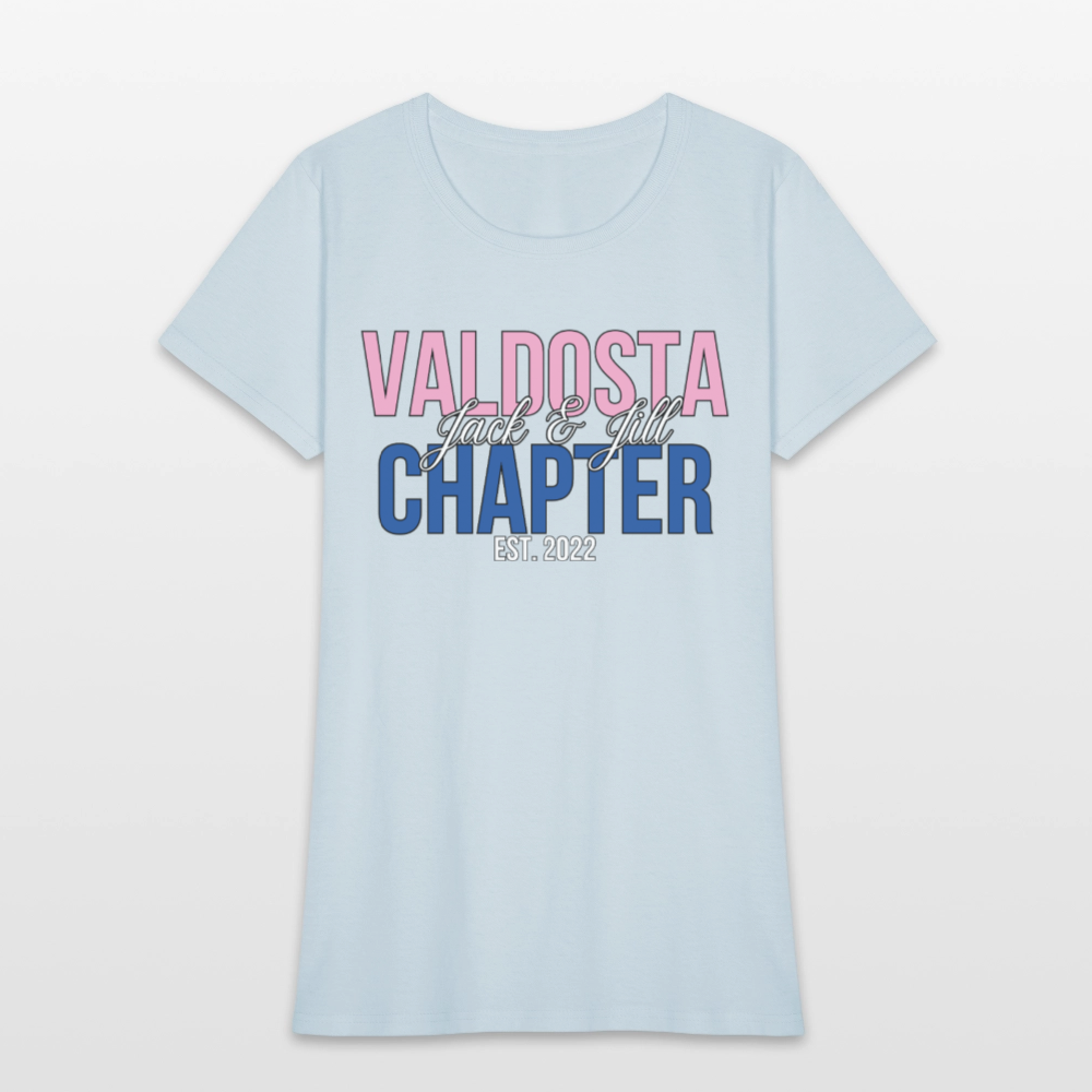 Valdosta Chapter of Jack and Jill Pink and Blue Women's T-Shirt - light blue