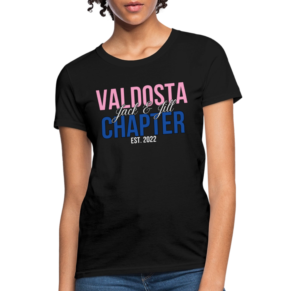 Valdosta Chapter of Jack and Jill Pink and Blue Women's T-Shirt - black